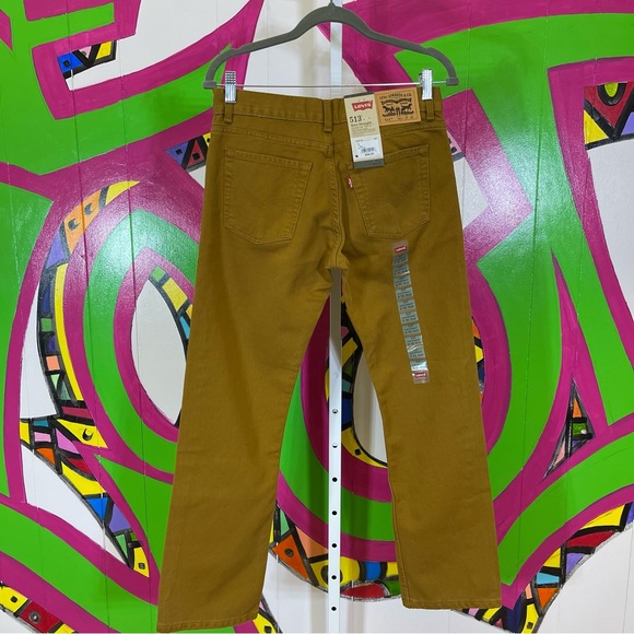 NWT Levi's 513 Slim Straight, Mustard Cord Jeans. Size 18 Reg, 29x29. - Picture 5 of 8